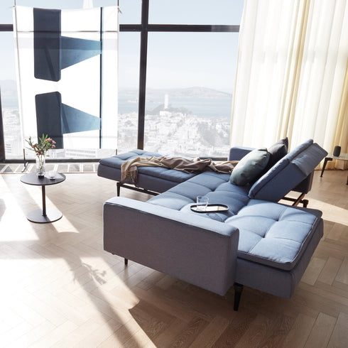 Duplexo Styletto Sofa Bed With Armrests / Dark Wood